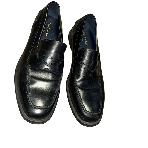 Men Cole Haan Fleming Grand Os Black Penny Loafers 10.5 slip on round toe - Picture 5 of 7